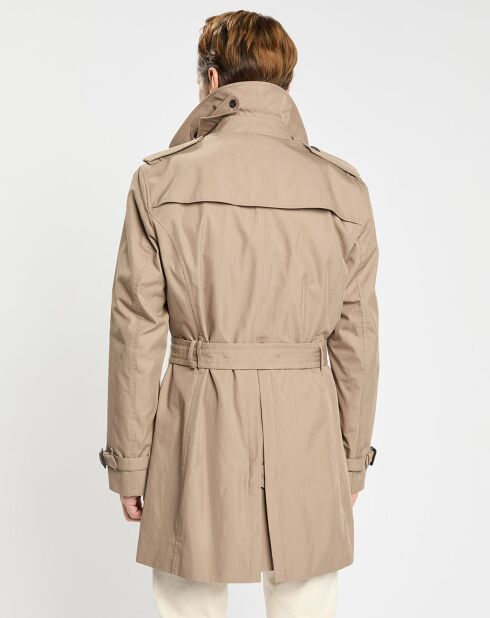 Trench uni beige foncé