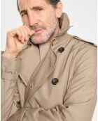 Trench uni beige foncé