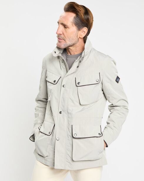 Parka imperméable vélo écrue