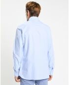 Chemise Slim Fit Pop à micro vichy bleu ciel