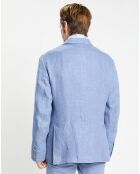 Veste 100% Lin bleu moyen