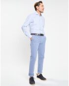 Chemise Slim Fit à vichy tricolore bleu ciel