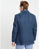 Veste 100% Lin bleu foncé