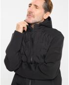 Blouson Bimatière à capuche jersey noir