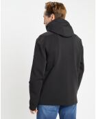 Blouson Bimatière à capuche jersey noir