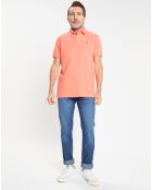 Polo Regular Fit uni piqué orange moyen