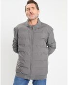 Gilet Hybride bimatière gris foncé