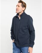 Sweat zip montant Sport bleu marine