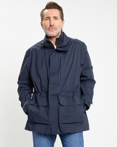 Parka imperméable Technique Vélo bleu marine