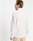 Chemise Slim Fit à imprimé foulard blanche