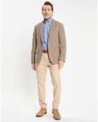 Veste à imprimé Prince de Galles beige foncé