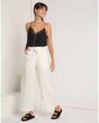 Pantalon en Lin & Coton Elena blanc