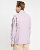 Chemise Slim Fit imprimée gris/bordeaux