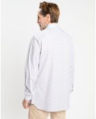 Chemise Regular Fit vichy tricolore blanc/kaki