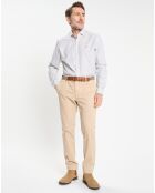 Chemise Regular Fit vichy tricolore blanc/kaki