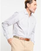 Chemise Regular Fit vichy tricolore blanc/kaki