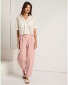 Pantalon en Lin mélangé Elena rose
