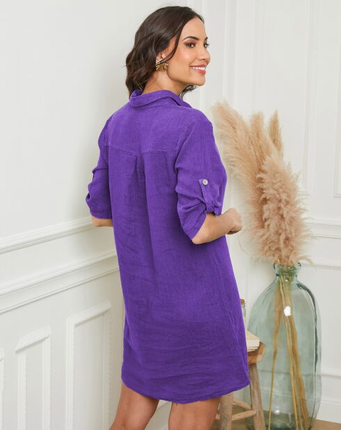 Robe 100% Lin Clara violette