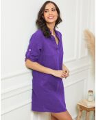 Violettes Clara Kleid aus 100% Leinen