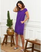 Robe 100% Lin Mina violette