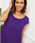 Robe 100% Lin Mina violette
