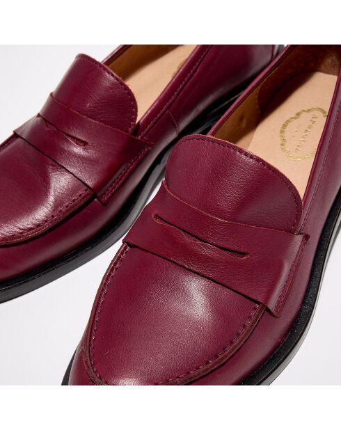 Mocassins en Cuir Juliette bordeaux