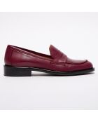 Mocassins en Cuir Juliette bordeaux