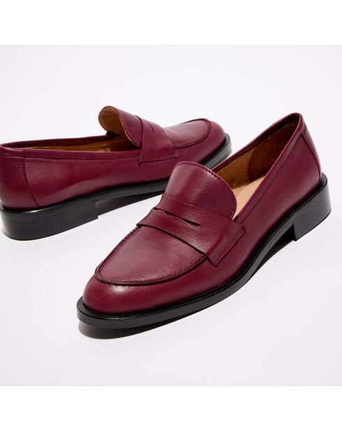 Mocassins en Cuir Juliette bordeaux