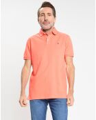 Polo Regular Fit uni piqué orange moyen