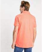 Polo Regular Fit uni piqué orange moyen