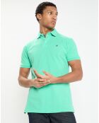 Polo Regular Fit uni piqué vert clair