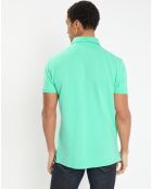 Polo Regular Fit uni piqué vert clair