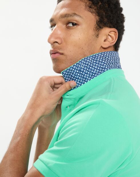 Polo Regular Fit uni piqué vert clair