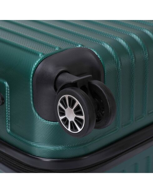 2 Valises 4 roues doubles Corsa 50/60 cm vert kaki