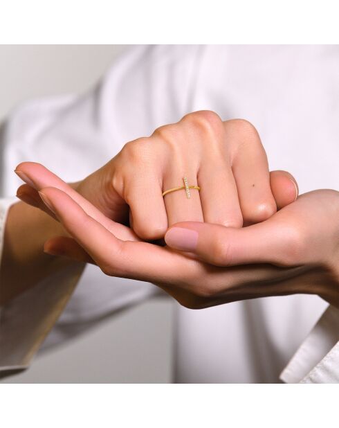 Bague Natura Zirconium or jaune