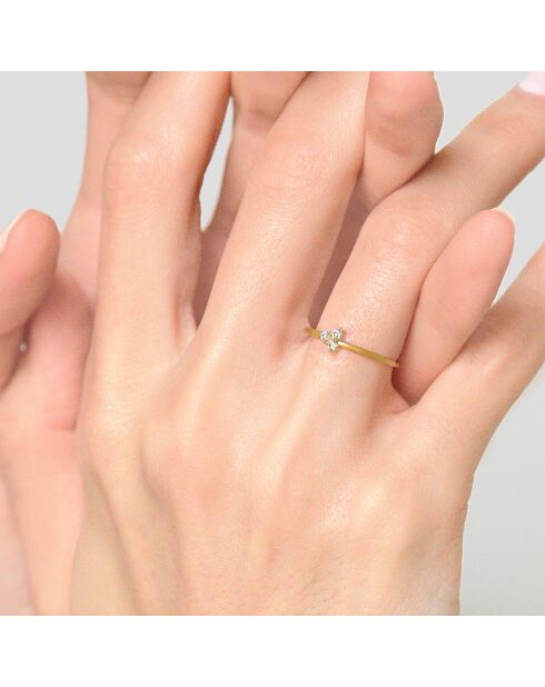 Bague Mia Zirconium or jaune
