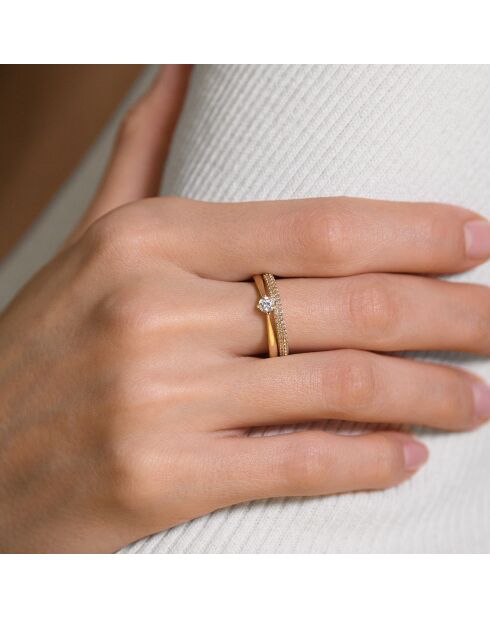 Verlobter Ring Gelbgold