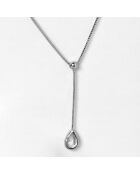 Collier Goutte d'Azur Topaze 0.35 ct or blanc