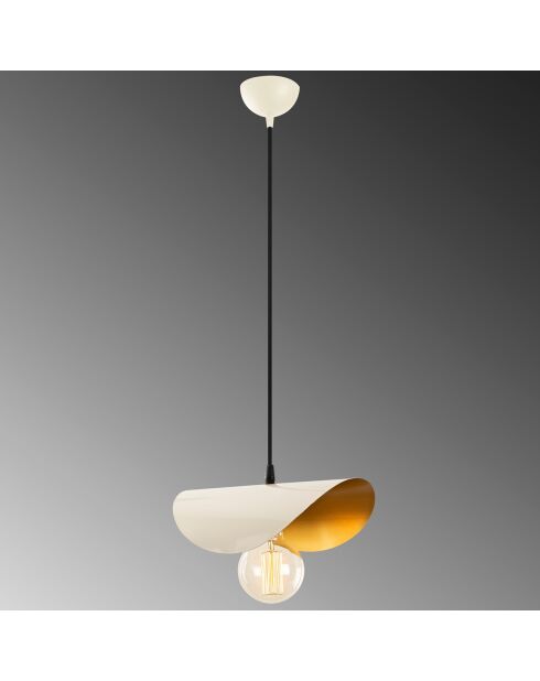 Sivani weiß/gelber Kronleuchter - 30x17 cm