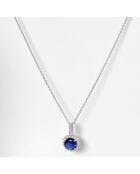 Pendentif Bleu merveilleux or blanc