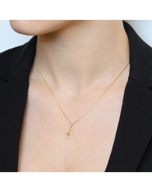 Hand van Fatma Ruby geelgouden hanger