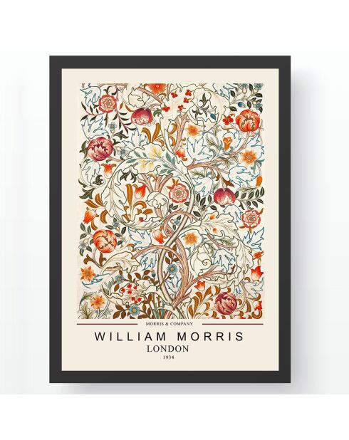 Pittura decorativa con cornice fiori multicolori - 35x45 cm