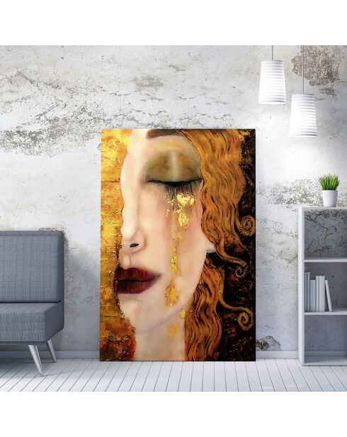 Pittura decorativa Volto di donna multicolore - 50x70 cm