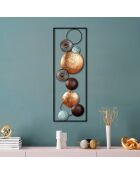 Accessoire mural décoratif en métal Boules multicolore - 32x90x4 cm