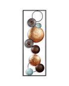 Accessoire mural décoratif en métal Boules multicolore - 32x90x4 cm