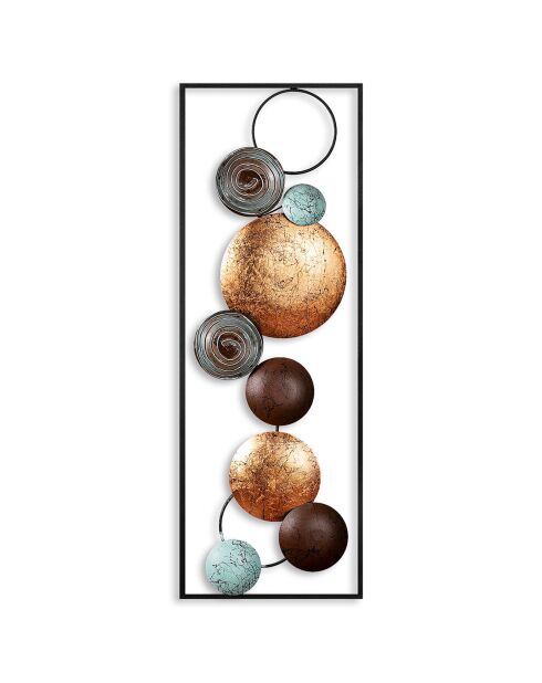 Accessoire mural décoratif en métal Boules multicolore - 32x90x4 cm