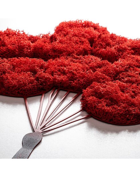 Dekoratives Wandzubehör für Kinder aus Metall und rot/schwarzer Luftballon — 100x34 cm
