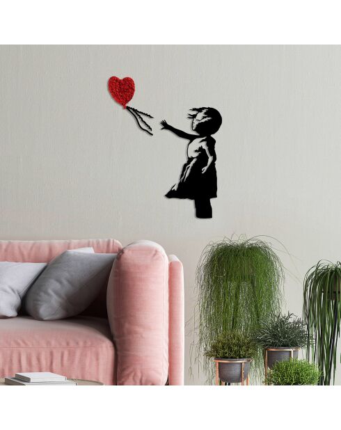 Accesorio decorativo de pared metálico Enfant & Cur rojo/negro - 105x85 cm