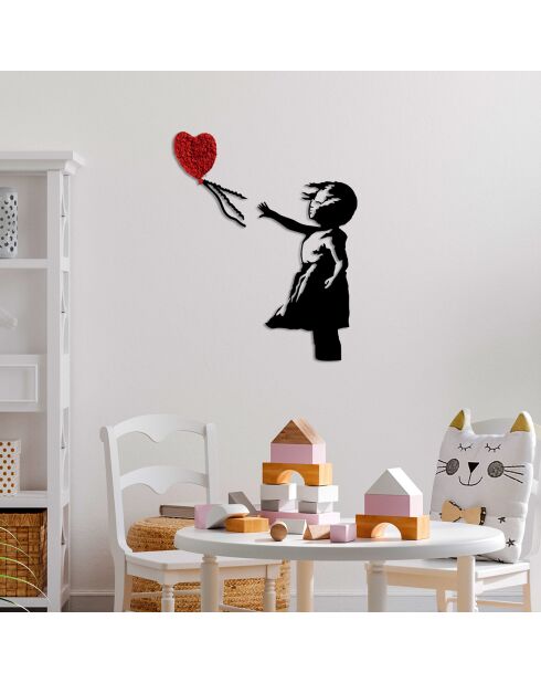 Accesorio decorativo de pared metálico Enfant & Cur rojo/negro - 105x85 cm