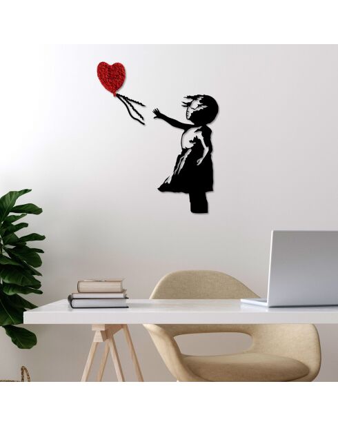 Accesorio decorativo de pared metálico Enfant & Cur rojo/negro - 105x85 cm